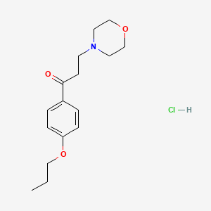 B1657005 Propiophenone, 3-morpholino-4'-propoxy-, hydrochloride CAS No. 5517-73-7