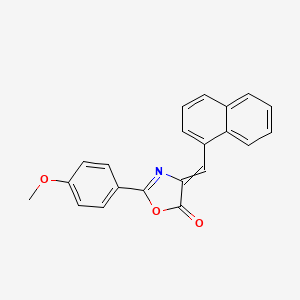 molecular formula C21H15NO3 B1657020 2-(4-Methoxyphenyl)-4-(naphthalen-1-ylmethylidene)-1,3-oxazol-5-one CAS No. 5523-97-7