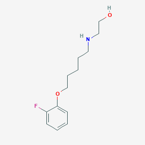molecular formula C13H20FNO2 B1657022 2-[5-(2-Fluorophenoxy)pentylamino]ethanol CAS No. 5524-23-2