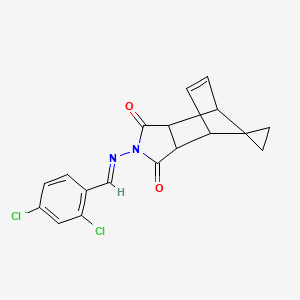 4-[(E)-(2,4-Dichlorophenyl)methylideneamino]spiro[4-azatricyclo[5.2.1.02,6]dec-8-ene-10,1'-cyclopropane]-3,5-dione