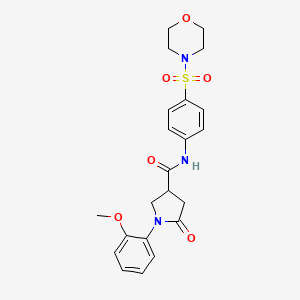 B1657033 1-(2-methoxyphenyl)-N-(4-morpholin-4-ylsulfonylphenyl)-5-oxopyrrolidine-3-carboxamide CAS No. 5527-35-5