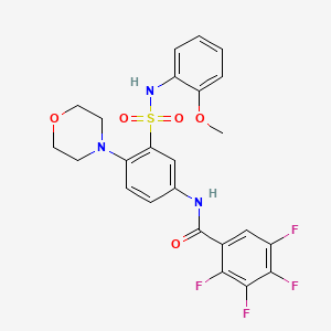 2,3,4,5-tetrafluoro-N-[3-[(2-methoxyphenyl)sulfamoyl]-4-morpholin-4-ylphenyl]benzamide