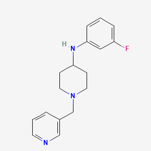 molecular formula C17H20FN3 B1657043 N-(3-fluorophenyl)-1-(pyridin-3-ylmethyl)piperidin-4-amine CAS No. 5528-99-4