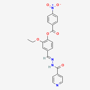 4-Nitro-benzoic acid 2-ethoxy-4-[(pyridine-4-carbonyl)-hydrazonomethyl]-phenyl ester