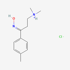molecular formula C12H19ClN2O B1657070 [(3E)-3-hydroxyimino-3-(4-methylphenyl)propyl]-dimethylazanium;chloride CAS No. 5536-08-3