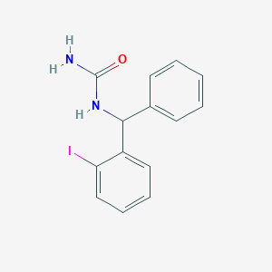 molecular formula C14H13IN2O B1657071 [(2-Iodophenyl)-phenylmethyl]urea CAS No. 5536-31-2