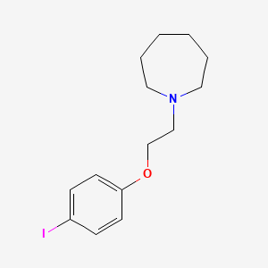 molecular formula C14H20INO B1657075 1H-Azepine, hexahydro-1-[2-(4-iodophenoxy)ethyl]- CAS No. 553681-55-3