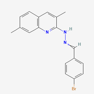 N-[(4-bromophenyl)methylideneamino]-3,7-dimethyl-quinolin-2-amine