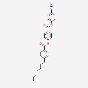 Benzoic acid, 4-heptyl-, 4-[(4-cyanophenoxy)carbonyl]phenyl ester
