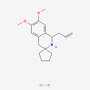 6,7-dimethoxy-1-prop-2-enylspiro[2,4-dihydro-1H-isoquinoline-3,1'-cyclopentane];hydrochloride