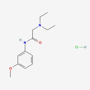 Acetamide, 2-(diethylamino)-N-(3-methoxyphenyl)-, monohydrochloride