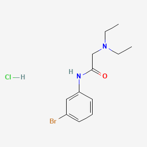 Acetamide, N-(3-bromophenyl)-2-(diethylamino)-, monohydrochloride