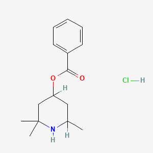 molecular formula C15H22ClNO2 B1657117 2,2,6-Trimethylpiperidin-4-yl benzoate hydrochloride CAS No. 555-28-2