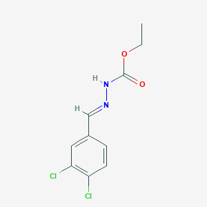 molecular formula C10H10Cl2N2O2 B1657120 ethyl N-[(E)-(3,4-dichlorophenyl)methylideneamino]carbamate CAS No. 55508-71-9