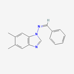 (Z)-N-(5,6-Dimethylbenzimidazol-1-yl)-1-phenylmethanimine