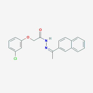 molecular formula C20H17ClN2O2 B1657133 2-(3-chlorophenoxy)-N-[(Z)-1-naphthalen-2-ylethylideneamino]acetamide CAS No. 5554-40-5