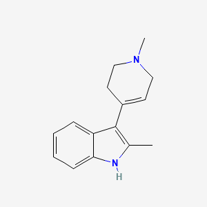 molecular formula C15H18N2 B1657144 2-Methyl-3-(1-methyl-1,2,3,6-tetrahydropyridin-4-yl)-1H-indole CAS No. 55556-42-8