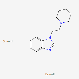 molecular formula C14H21Br2N3 B1657147 1-[2-(1-Piperidyl)ethyl]benzoimidazole dihydrobromide CAS No. 5556-88-7