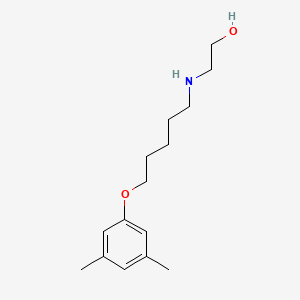 molecular formula C15H25NO2 B1657148 2-[5-(3,5-Dimethylphenoxy)pentylamino]ethanol CAS No. 5557-01-7