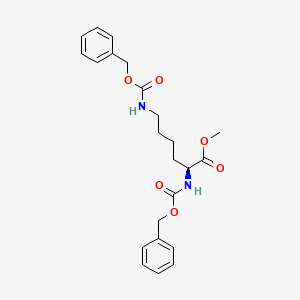 molecular formula C23H28N2O6 B1657156 Methyl (2S)-2,6-DI{[(benzyloxy)carbonyl]amino}hexanoate CAS No. 55592-84-2