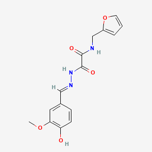 N-(2-furylmethyl)-2-[2-(4-hydroxy-3-methoxybenzylidene)hydrazino]-2-oxoacetamide