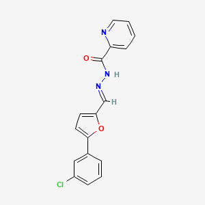 N-[(E)-[5-(3-chlorophenyl)furan-2-yl]methylideneamino]pyridine-2-carboxamide