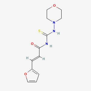 molecular formula C12H15N3O3S B1657171 (E)-3-(furan-2-yl)-N-(morpholin-4-ylcarbamothioyl)prop-2-enamide CAS No. 5564-02-3