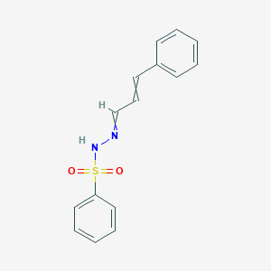 molecular formula C15H14N2O2S B1657172 N-(cinnamylideneamino)benzenesulfonamide CAS No. 5564-20-5