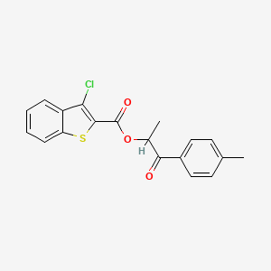 [1-(4-Methylphenyl)-1-oxopropan-2-yl] 3-chloro-1-benzothiophene-2-carboxylate