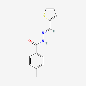 molecular formula C13H12N2OS B1657194 4-methyl-N-[(E)-thiophen-2-ylmethylideneamino]benzamide CAS No. 5569-22-2