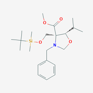 B016572 (4R,5S)-3-N-Benzyl-4-(t-butyldimethylsilyloxymethyl)-5-isopropyloxazoladine-4-carboxylic Acid, Methyl Ester CAS No. 145451-93-0