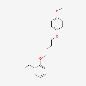molecular formula C19H24O3 B1657239 1-Ethyl-2-[4-(4-methoxyphenoxy)butoxy]benzene CAS No. 5583-61-9