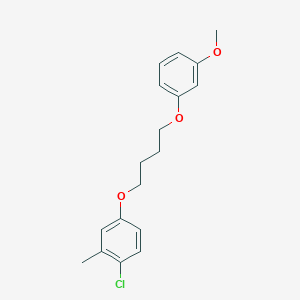 molecular formula C18H21ClO3 B1657240 1-Chloro-4-[4-(3-methoxyphenoxy)butoxy]-2-methylbenzene CAS No. 5583-85-7