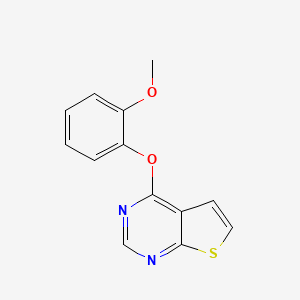 molecular formula C13H10N2O2S B1657249 4-(2-Methoxyphenoxy)thieno[2,3-d]pyrimidine CAS No. 5587-70-2