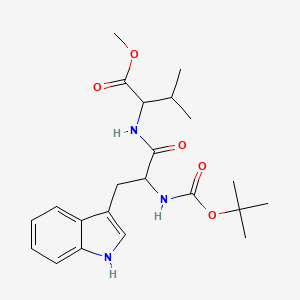 molecular formula C22H31N3O5 B1657251 methyl 2-[[3-(1H-indol-3-yl)-2-[(2-methylpropan-2-yl)oxycarbonylamino]propanoyl]amino]-3-methylbutanoate CAS No. 55878-81-4