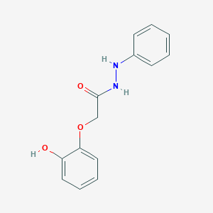 molecular formula C14H14N2O3 B1657252 2-(2-hydroxyphenoxy)-N'-phenylacetohydrazide CAS No. 5588-67-0