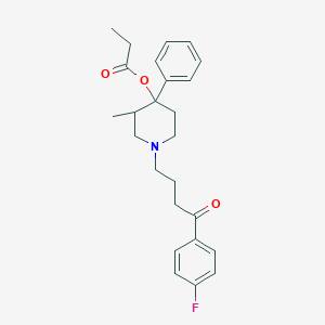 B165727 1-(3-(4-Fluorobenzoyl)propyl)-3-methyl-4-phenyl-4-propionoxypiperidine CAS No. 130549-78-9