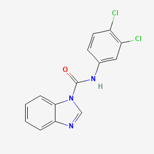 molecular formula C14H9Cl2N3O B1657277 N-(3,4-dichlorophenyl)benzimidazole-1-carboxamide CAS No. 56023-14-4