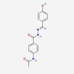 molecular formula C16H15N3O3 B1657289 4AcNPhCON2 4OHP CAS No. 56077-43-1