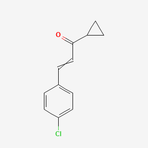 molecular formula C12H11ClO B1657297 2-Propen-1-one, 3-(4-chlorophenyl)-1-cyclopropyl- CAS No. 56105-33-0
