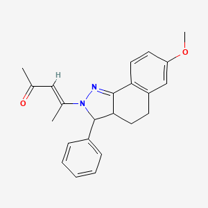 (E)-4-(7-methoxy-3-phenyl-3,3a,4,5-tetrahydrobenzo[g]indazol-2-yl)pent-3-en-2-one