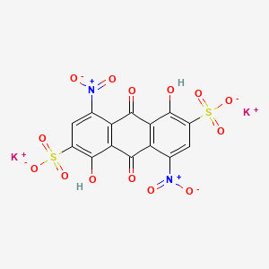 molecular formula C14H4K2N2O14S2 B1657300 Dipotassium 1,5-dihydroxy-9,10-dihydro-4,8-dinitro-9,10-dioxoanthracene-2,6-disulphonate CAS No. 56113-23-6