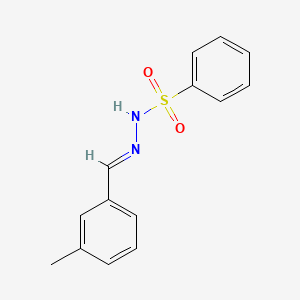 molecular formula C14H14N2O2S B1657305 N-[(E)-(3-methylphenyl)methylideneamino]benzenesulfonamide CAS No. 5616-94-4