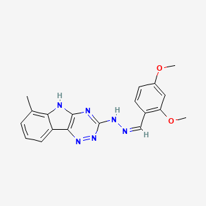 molecular formula C19H18N6O2 B1657314 N-[(Z)-(2,4-dimethoxyphenyl)methylideneamino]-6-methyl-5H-[1,2,4]triazino[5,6-b]indol-3-amine CAS No. 5619-91-0