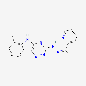 molecular formula C17H15N7 B1657323 6-methyl-N-[(Z)-1-pyridin-2-ylethylideneamino]-5H-[1,2,4]triazino[5,6-b]indol-3-amine CAS No. 5625-13-8