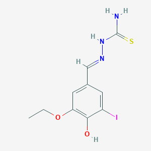 (2E)-2-(3-ethoxy-4-hydroxy-5-iodobenzylidene)hydrazinecarbothioamide