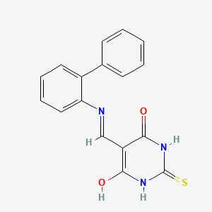5-[(2-Phenylanilino)methylidene]-2-sulfanylidene-1,3-diazinane-4,6-dione