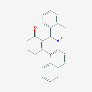 molecular formula C24H21NO B1657336 5-(2-methylphenyl)-2,3,5,6-tetrahydro-1H-benzo[a]phenanthridin-4-one CAS No. 5629-65-2