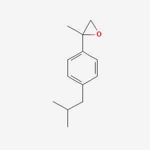 molecular formula C13H18O B1657358 Oxirane, 2-methyl-2-[4-(2-methylpropyl)phenyl]- CAS No. 56374-24-4