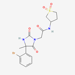 2-[4-(2-bromophenyl)-4-methyl-2,5-dioxoimidazolidin-1-yl]-N-(1,1-dioxothiolan-3-yl)acetamide